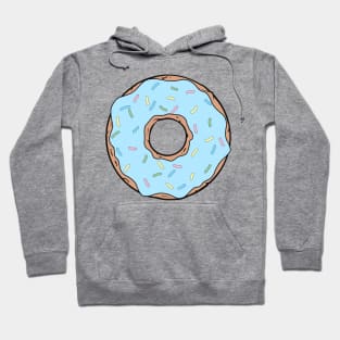 Blue Donut, Doughnut, Icing, Sprinkles, Frosting Hoodie